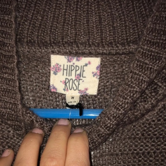 Hippie Rose Heather Mocha Women’s Sweater Size M - Picture 3 of 8